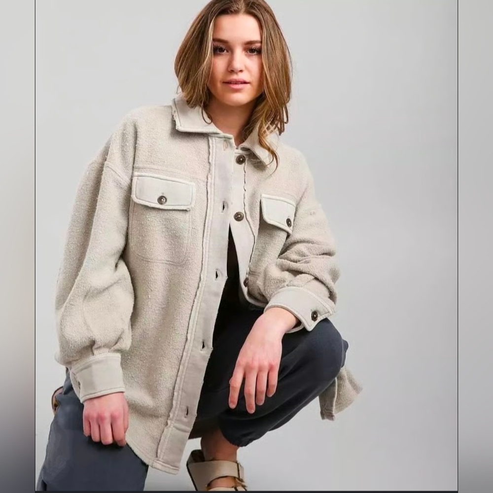 Women's light grey Jacket ruby size large free people